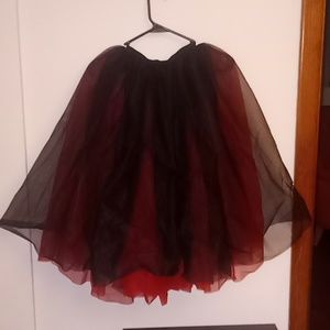 Halloween Red and Black Reversible Tutu Skirt Costume Size S/M